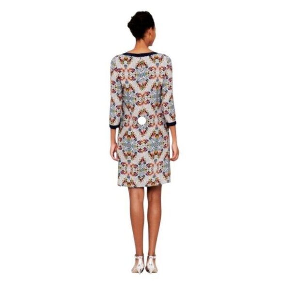 J.Crew Misty Fog Floral Silk Lined Shift Dress with Pockets Size 2 - Picture 4 of 11